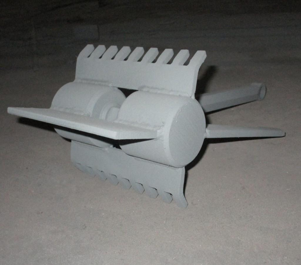 Лапы выполнены из листа с загнутой гребенкой