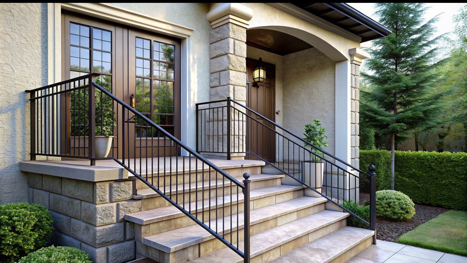 Ограждение наружных лестниц