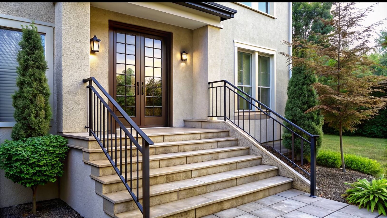 Ограждение наружных лестниц