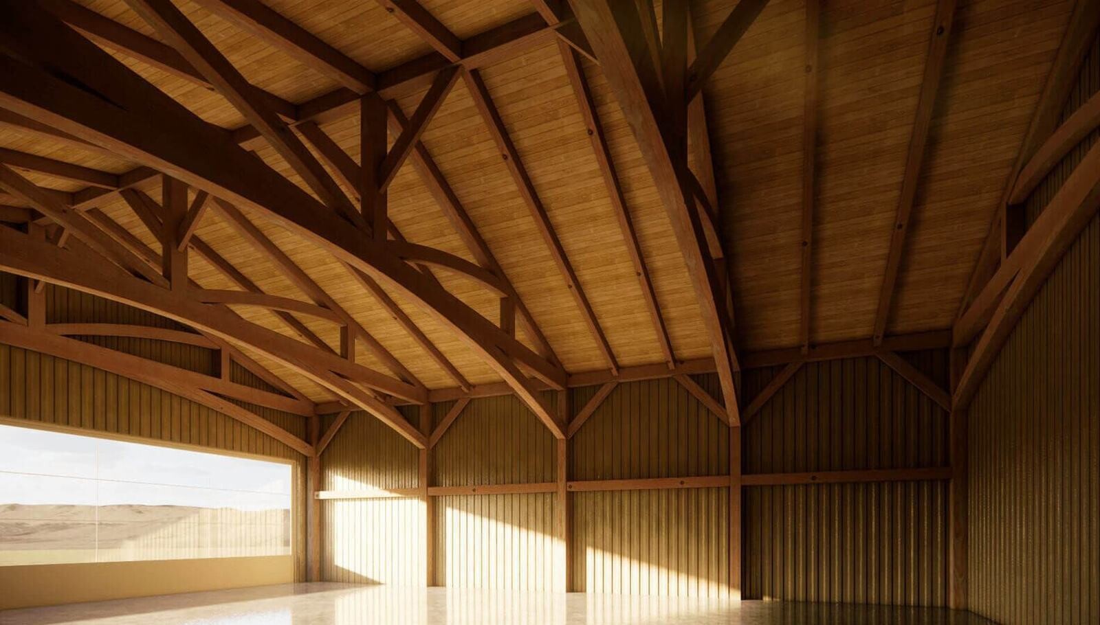 Каркасный ангар для спецтехники