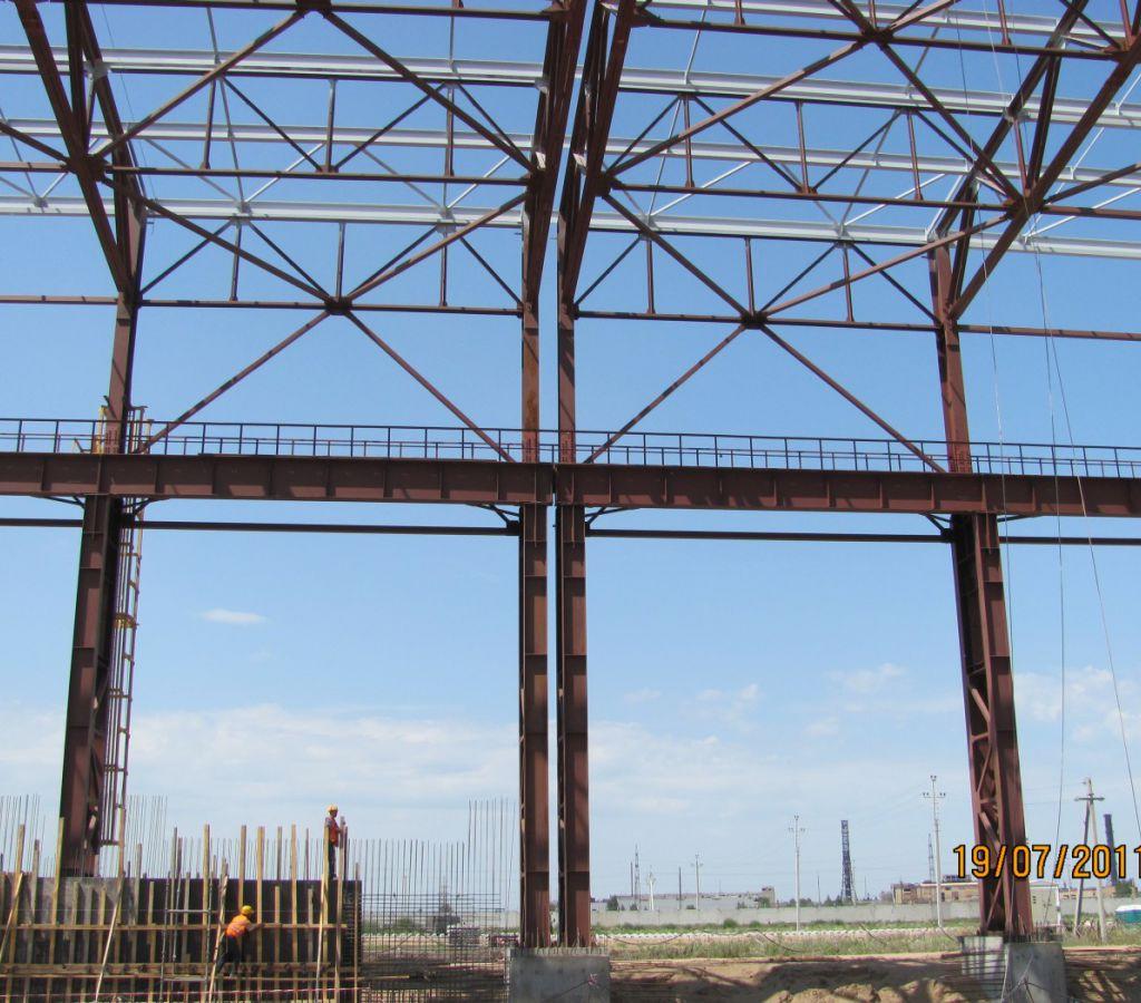 Монтаж металлоконструкций цеха