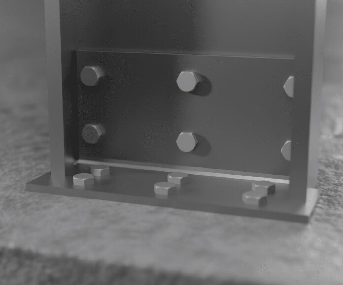 Пятка колонны ангара-гаража