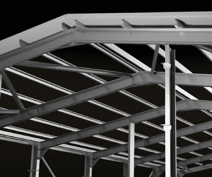 Каркас кровли также выполнен из балок