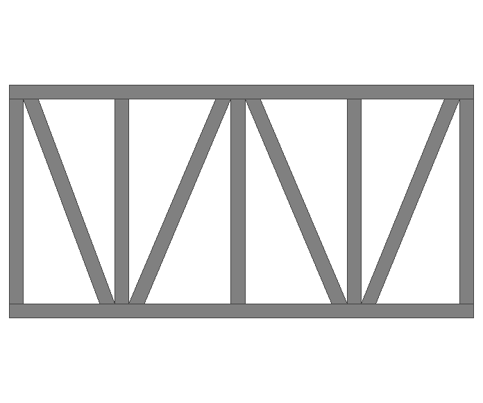 Ферма прямая 60x60x3мм длина 2м высота 1м усиленная - фото 2