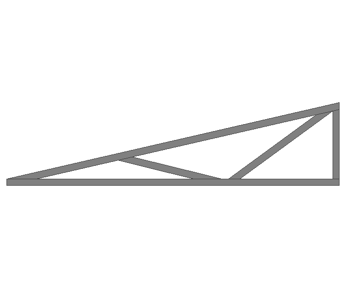 Ферма треугольная 40x40x2мм длина 2м высота 0.5м  - фото 2