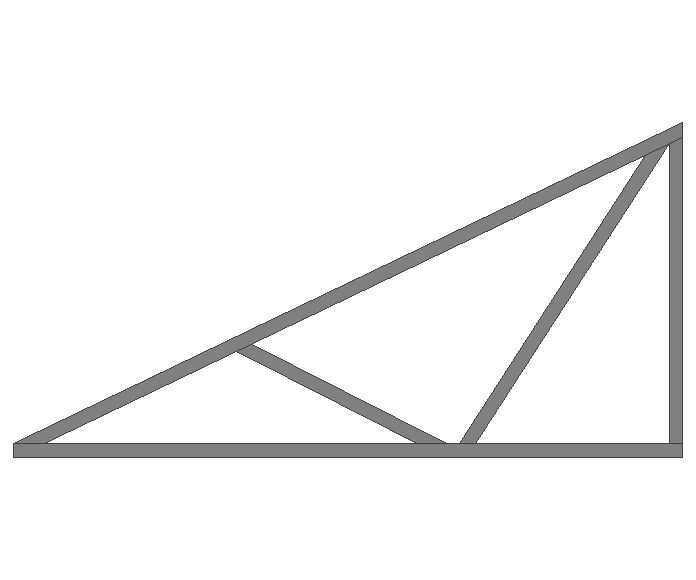 Ферма треугольная 40x40x2мм длина 2м высота 1м  - фото 2