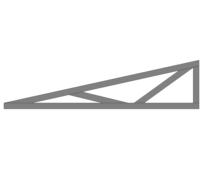 Ферма треугольная 60x60x3мм длина 2м высота 0.5м  - фото 2