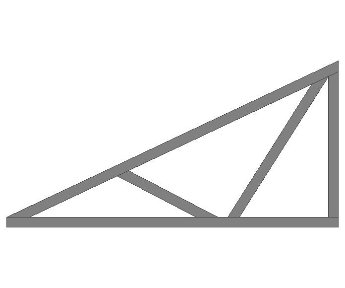 Ферма треугольная 60x60x3мм длина 2м высота 1м  - фото 2