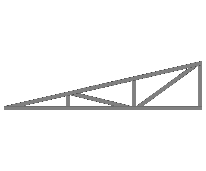 Ферма треугольная 40x40x2мм длина 2м высота 0.5м усиленная - фото 2
