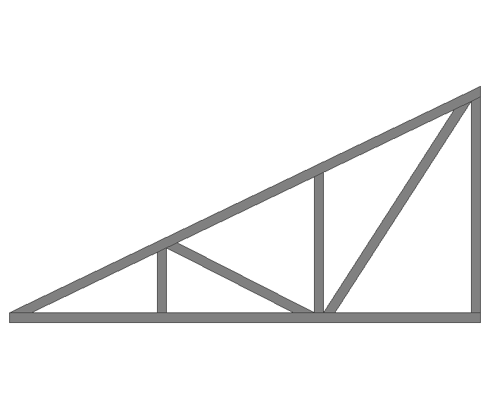 Ферма треугольная 40x40x2мм длина 2м высота 1м усиленная - фото 2