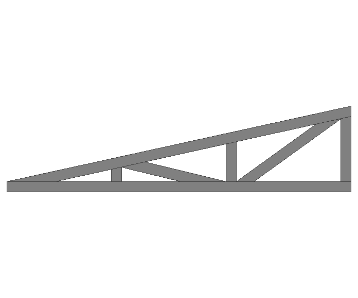 Ферма треугольная 60x60x3мм длина 2м высота 0.5м усиленная - фото 2