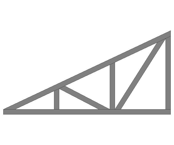 Ферма треугольная 60x60x3мм длина 2м высота 1м усиленная - фото 2