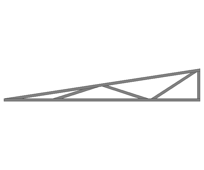 Ферма треугольная 40x40x2мм длина 3м высота 0.5м  - фото 2