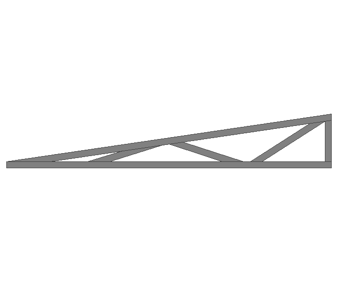 Ферма треугольная 60x60x3мм длина 3м высота 0.5м  - фото 2