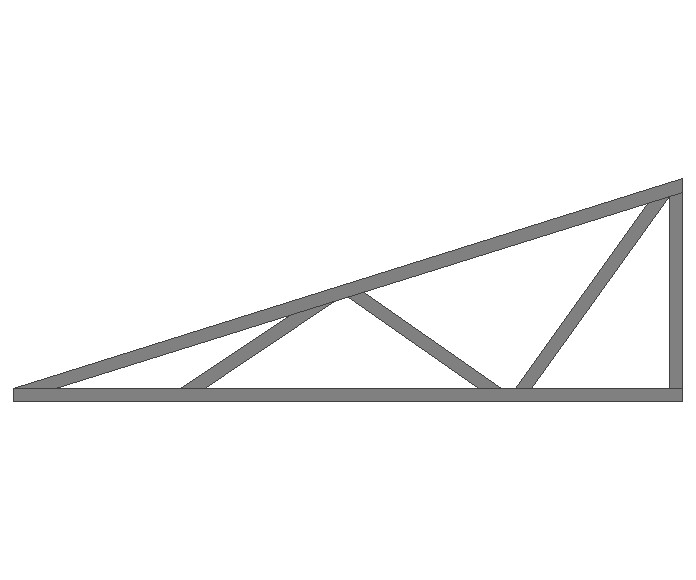 Ферма треугольная 60x60x3мм длина 3м высота 1м  - фото 2