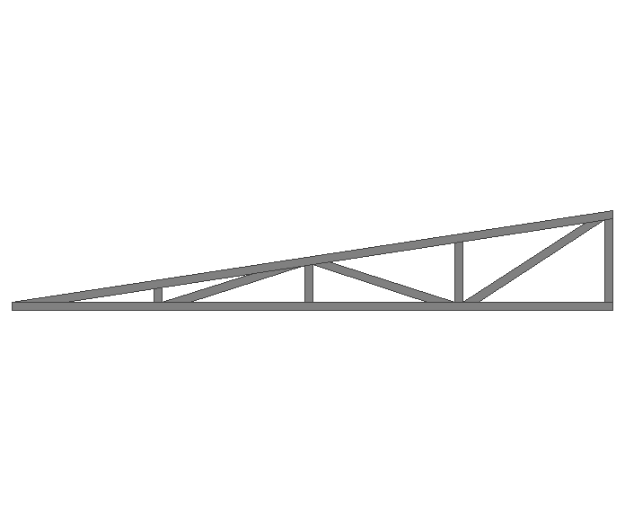 Ферма треугольная 40x40x2мм длина 3м высота 0.5м усиленная - фото 2
