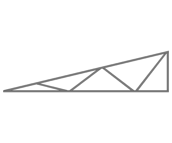 Ферма треугольная 40x40x2мм длина 4м высота 1м  - фото 2