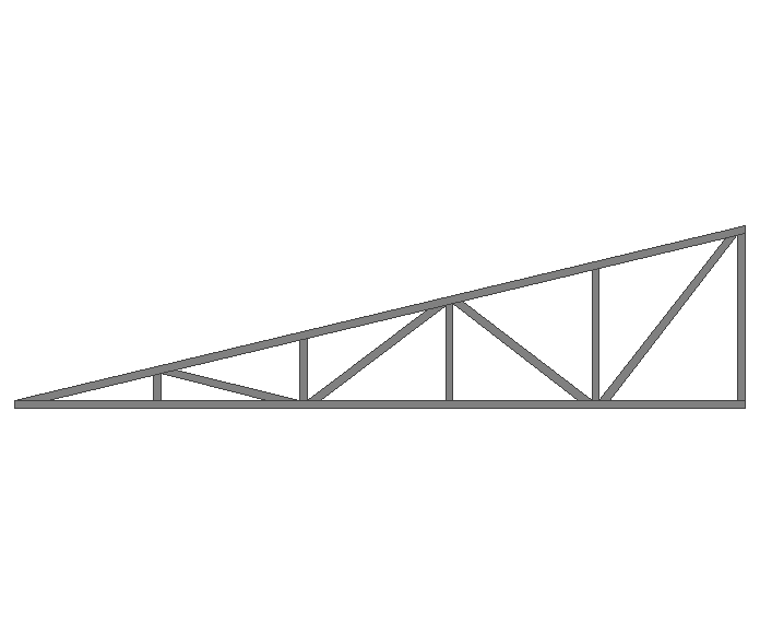 Ферма треугольная 40x40x2мм длина 4м высота 1м усиленная - фото 2