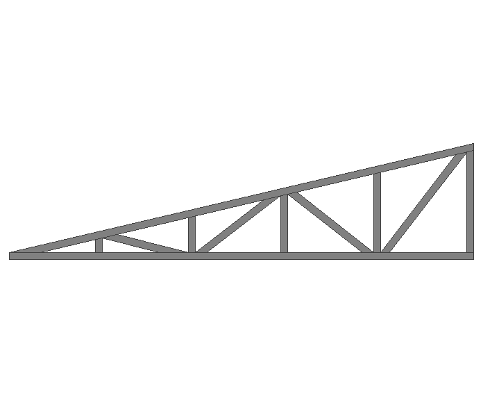 Ферма треугольная 60x60x3мм длина 4м высота 1м усиленная - фото 2