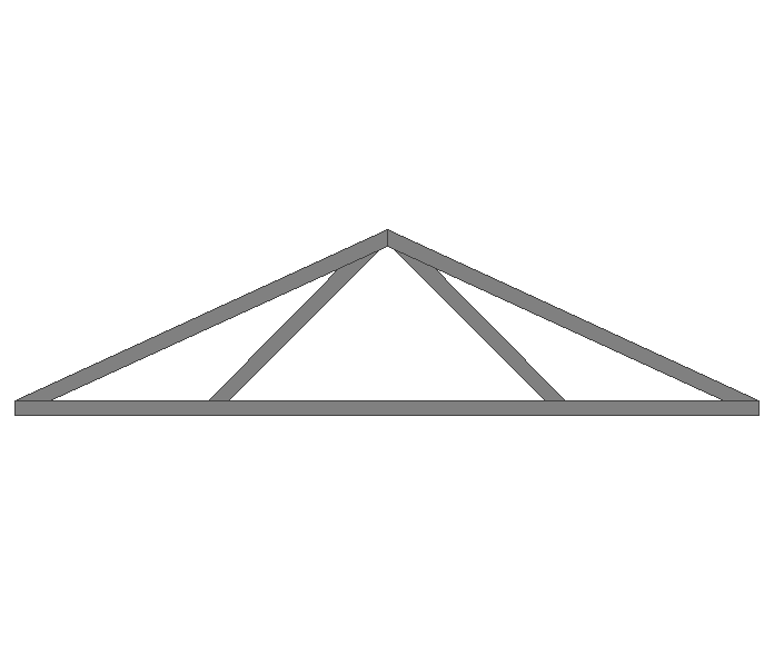 Ферма двускатная 40x40x2мм длина 2м высота 0.5м  - фото 2