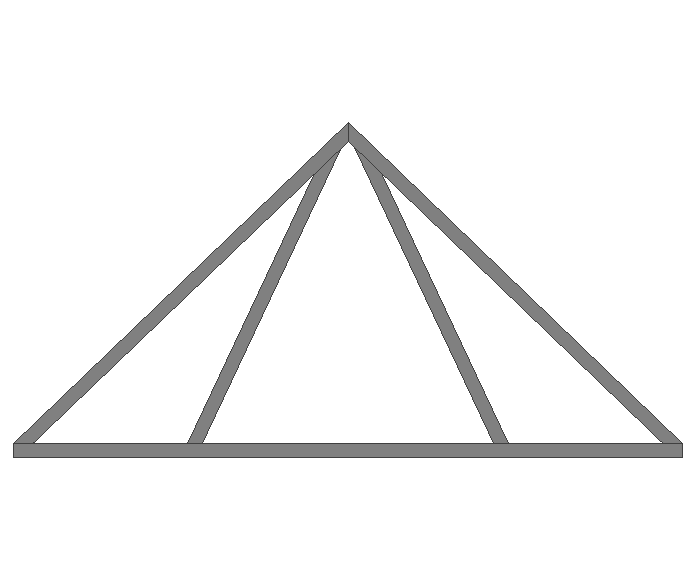 Ферма двускатная 40x40x2мм длина 2м высота 1м  - фото 2