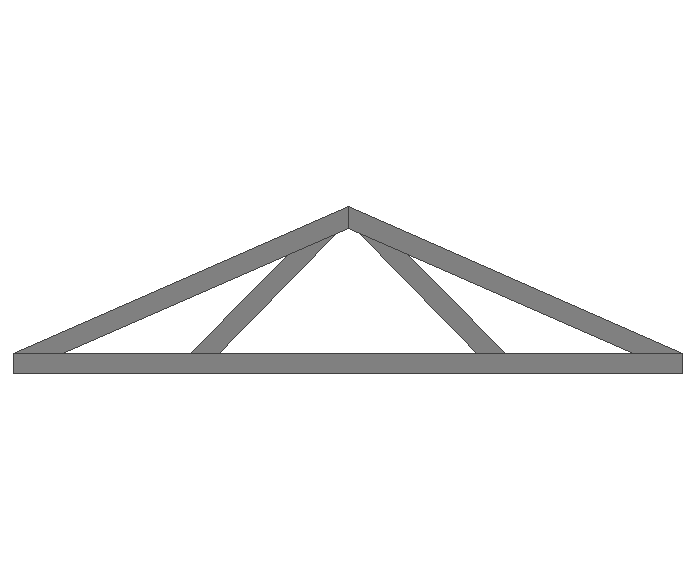 Ферма двускатная 60x60x3мм длина 2м высота 0.5м  - фото 2