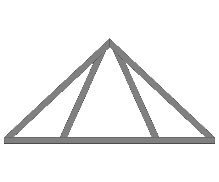 Ферма двускатная 60x60x3мм длина 2м высота 1м  - фото 2