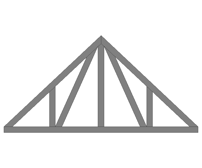 Ферма двускатная 60x60x3мм длина 2м высота 1м усиленная - фото 2