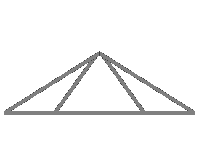 Ферма двускатная 60x60x3мм длина 3м высота 1м  - фото 2