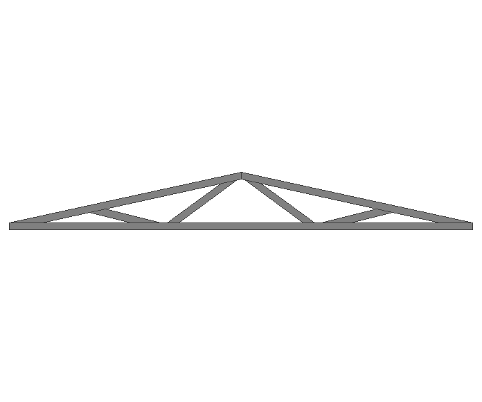 Ферма двускатная 60x60x3мм длина 4м высота 0.5м  - фото 2