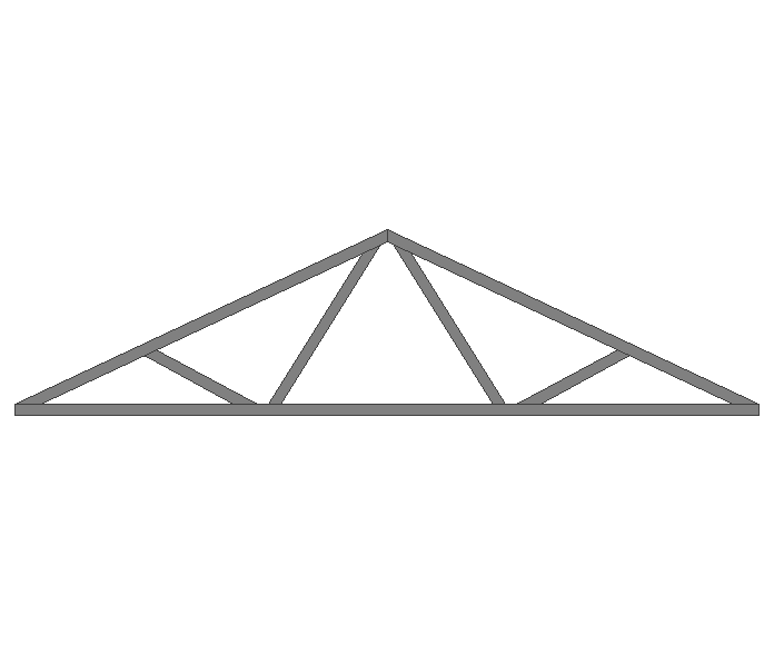 Ферма двускатная 60x60x3мм длина 4м высота 1м  - фото 2