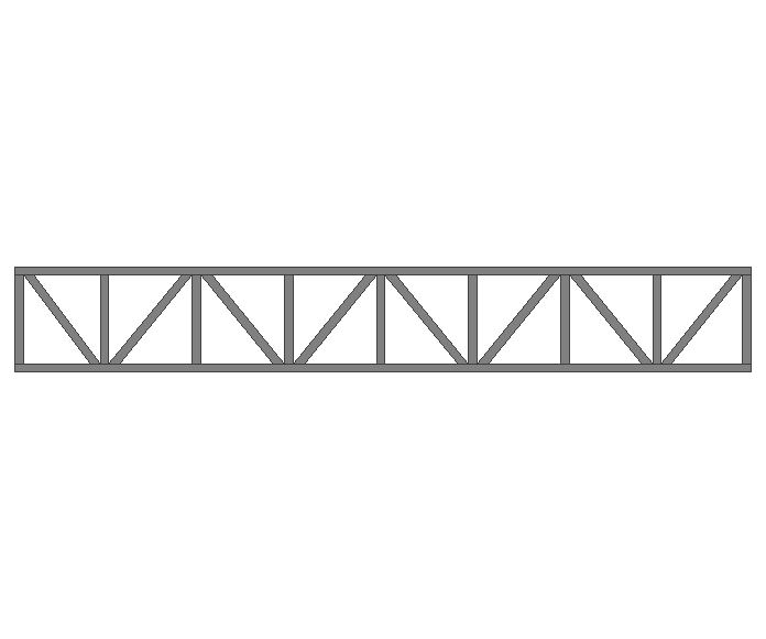 Ферма прямая 80x80x3мм длина 7м высота 1м усиленная - фото 2