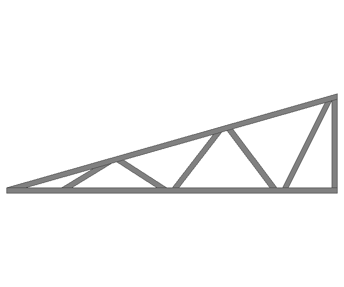 Ферма треугольная 80x80x3мм длина 5м высота 1.5м  - фото 2