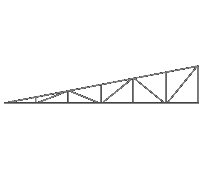 Ферма треугольная 40x40x2мм длина 5м высота 1м усиленная - фото 2