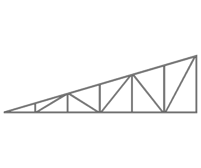 Ферма треугольная 40x40x2мм длина 5м высота 1.5м усиленная - фото 2