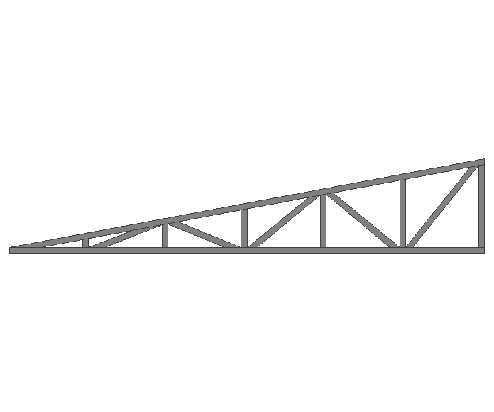 Ферма треугольная 60x60x3мм длина 5м высота 1м усиленная - фото 2