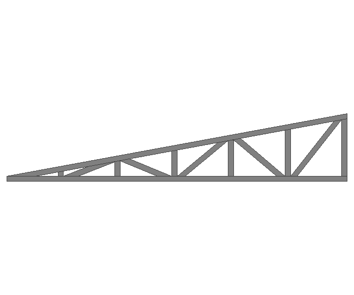 Ферма треугольная 80x80x3мм длина 5м высота 1м усиленная - фото 2