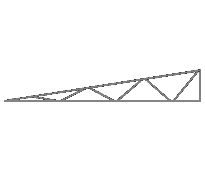 Ферма треугольная 60x60x3мм длина 6м высота 1м  - фото 2