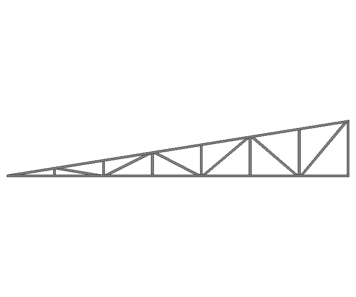 Ферма треугольная 40x40x2мм длина 6м высота 1м усиленная - фото 2