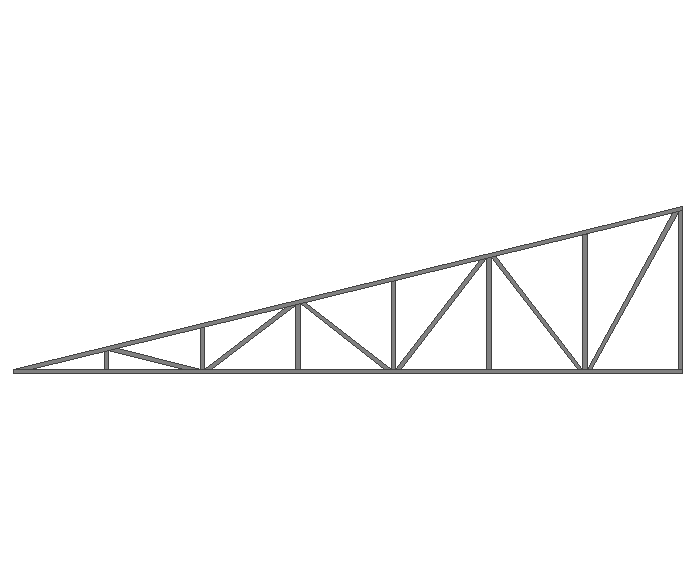Ферма треугольная 40x40x2мм длина 6м высота 1.5м усиленная - фото 2