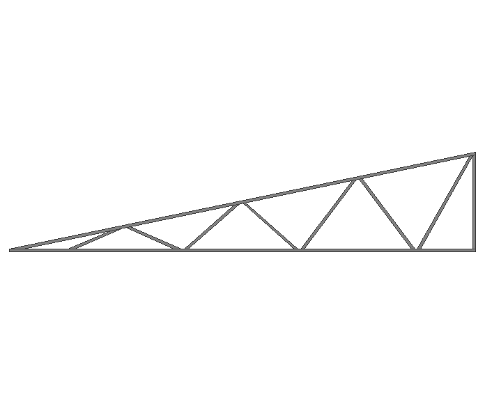 Ферма треугольная 40x40x2мм длина 7м высота 1.5м  - фото 2