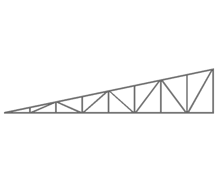 Ферма треугольная 40x40x2мм длина 7м высота 1.5м усиленная - фото 2