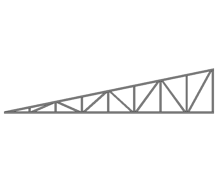 Ферма треугольная 60x60x3мм длина 7м высота 1.5м усиленная - фото 2