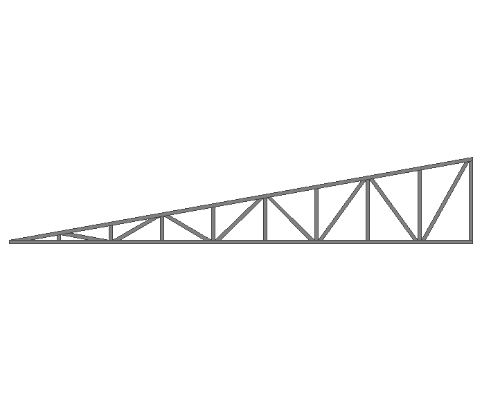 Ферма треугольная 60x60x3мм длина 8м высота 1.5м усиленная - фото 2
