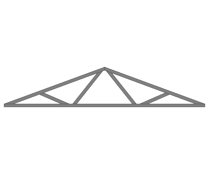 Ферма двускатная 80x80x3мм длина 5м высота 1м  - фото 2