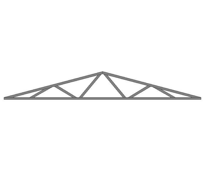 Ферма двускатная 80x80x3мм длина 7м высота 1м  - фото 2