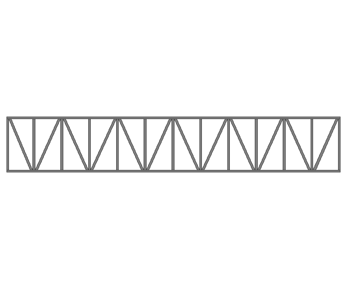 Ферма прямая 80x80x3мм длина 12м высота 2м усиленная - фото 1