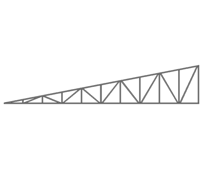 Ферма треугольная 60x60x3мм длина 10м высота 2м усиленная - фото 2