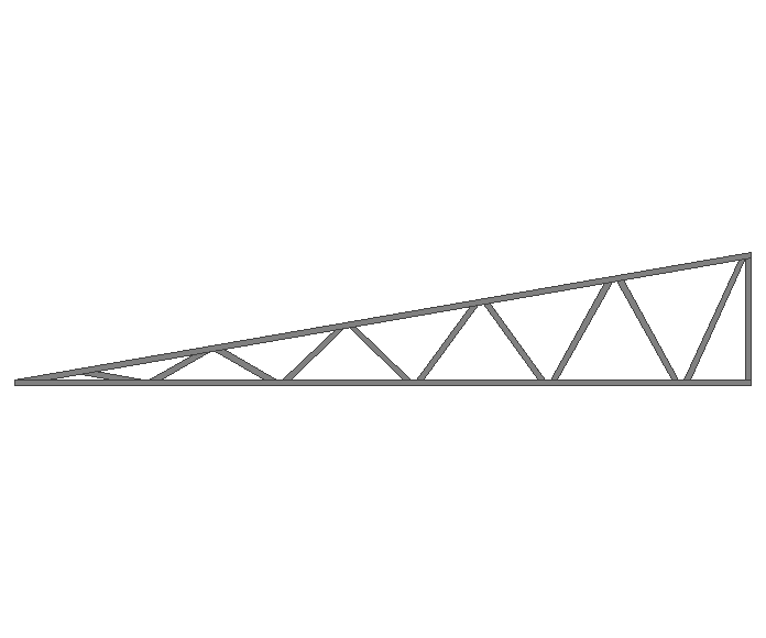 Ферма треугольная 80x80x3мм длина 11м высота 2м  - фото 2