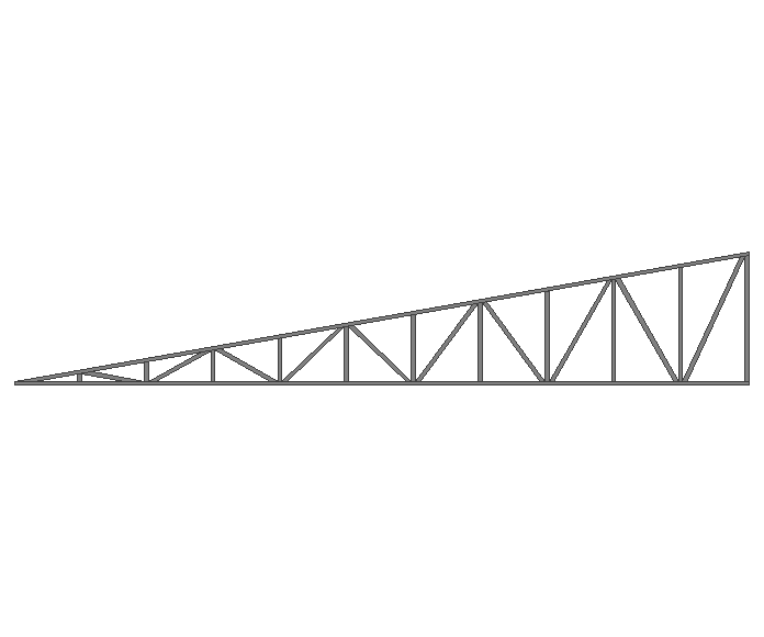 Ферма треугольная 60x60x3мм длина 11м высота 2м усиленная - фото 2